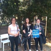 Sonja, Selen and Selina at the U19-Create Your World Exhibition