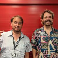 Tobias talking to Leonhard Müllner from Total Refusal