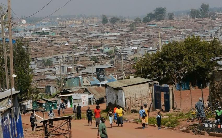 Nairobi: Kibera, biggest Slum in Africa.