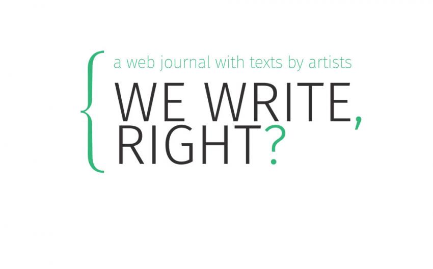 We write, right?