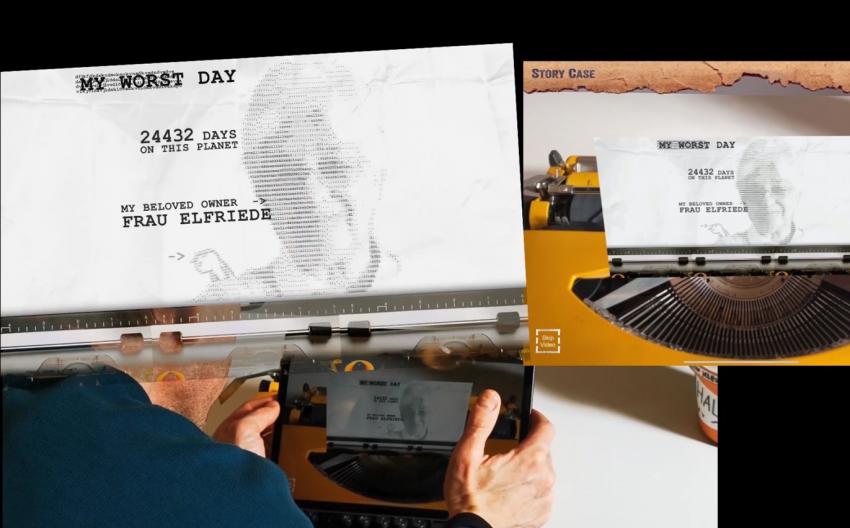 Storycase typewriter