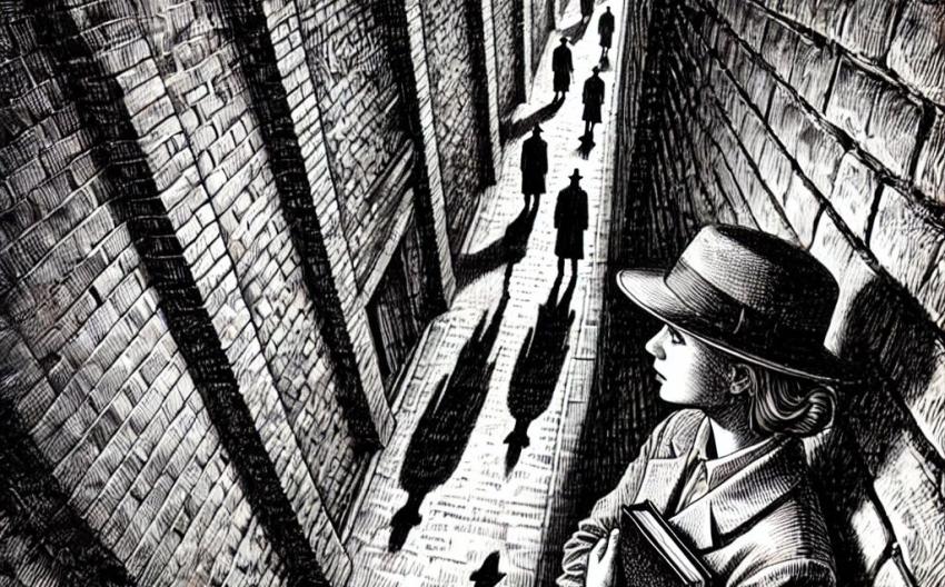 Black Book in a dark alley